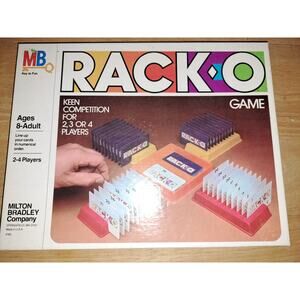 Vintage 1980 Milton Bradley RACK-O Card Board Game Complete
